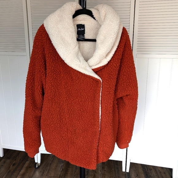 Super Warm Me Jane Rust Colored Jacket with Buttons. Like New. Medium. - Picture 1 of 7